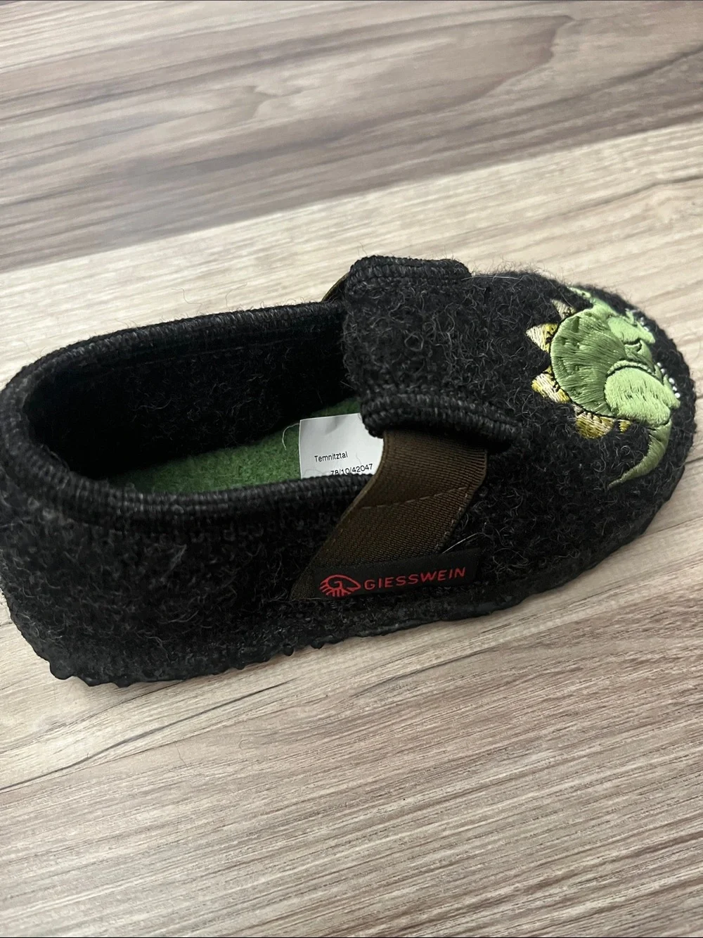 Giesswein toddler slipper virgin wool slipper with non-slip rubber sol